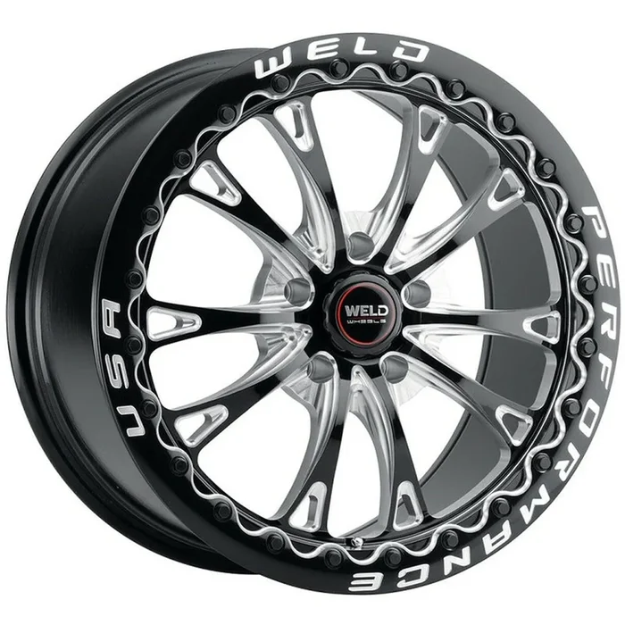 Weld Wheels Belmont Beadlock Gloss Black with Milled Spoke Windows and a Real Beadlock 18×12 | 5×120.65 (S90882063P56)