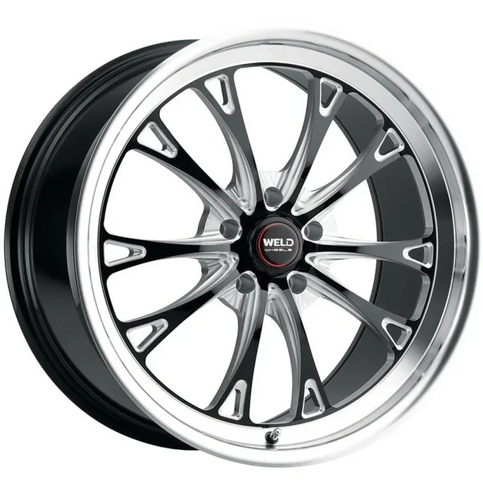 Weld Wheels Belmont Drag Gloss Black with Milled Spoke Windows and a Polished Lip 17×11 | 5×120.65 (S15771163P43)