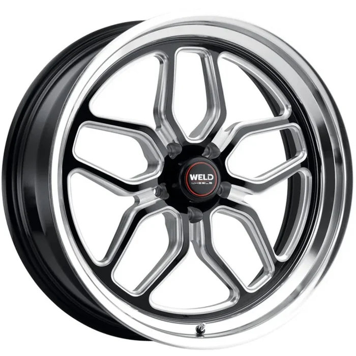 Weld Wheels Laguna Gloss Black with Milled Spoke Windows and a Polished Lip 18×10.5 | 5×120.65 (S10780562P54)