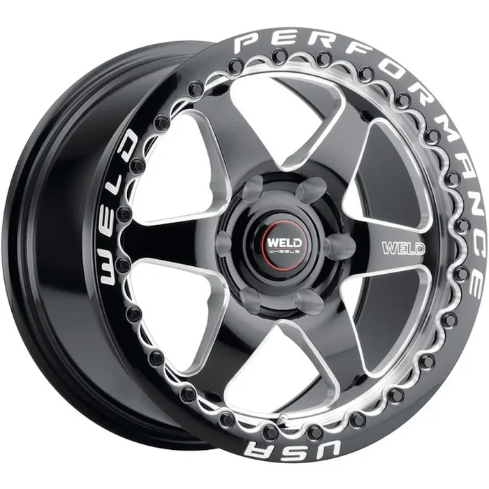 Weld Wheels Ventura 6 Beadlock Gloss Black with Milled Spoke Windows and a Real Beadlock 17×10 | 6×135 (S90970089725)