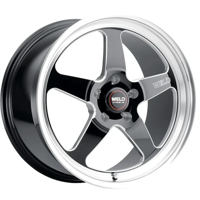 Weld Wheels Ventura Drag Gloss Black with Milled Spoke Windows and Real Beadlock 18×5 | 5×120 (S1558C022N23)