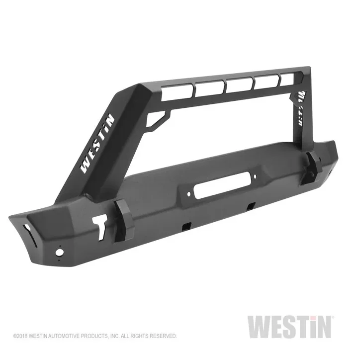 Westin 18-19 Jeep Wrangler JL Stubby Front Bumper – Textured Black