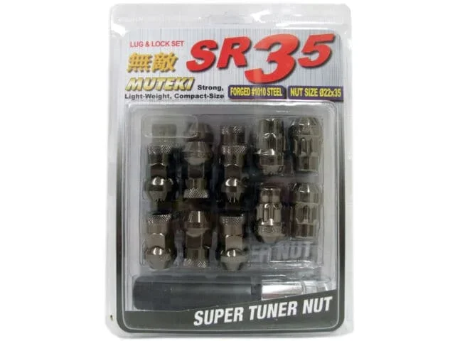 Wheel Mate Muteki SR35 Close End Lug Nuts w/ Lock Set – Chrome 12×1.50 35mm