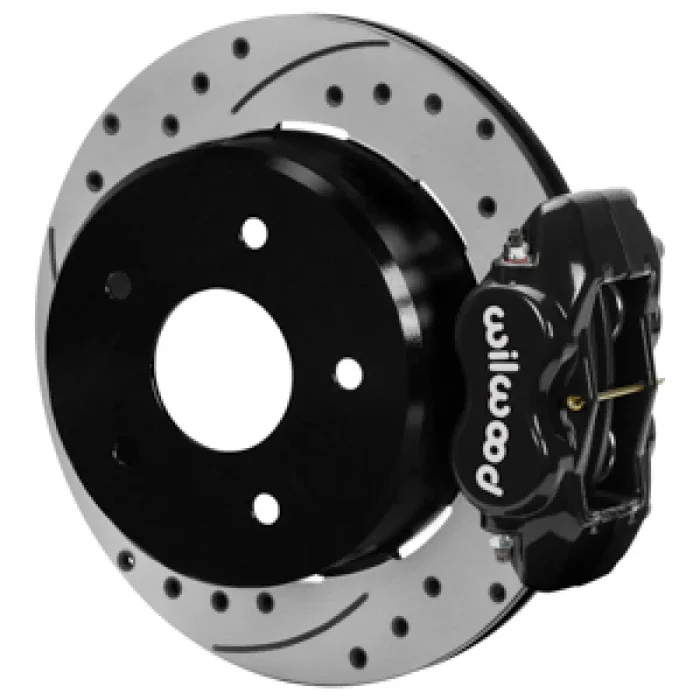 Wilwood 88-98 Chevy Silverado Forged Dynalite 12.19×0.81 Drill/Slot Rear Drum to Disc Conv. – Black