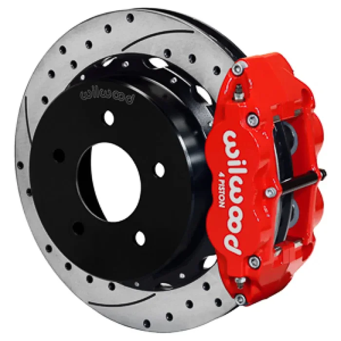 Wilwood 88-98 Chevy Silverado Superlite 4R 12.88×1.10in Drill/Slot Rear Drum to Disc Conv. – Red