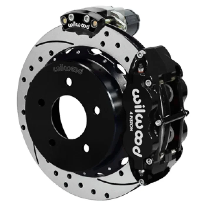 Wilwood 88-98 GM C1500 Superlite Rear Elec. Parking Brake Kit 14in SRP Rotor 3.25in Offset – Blk