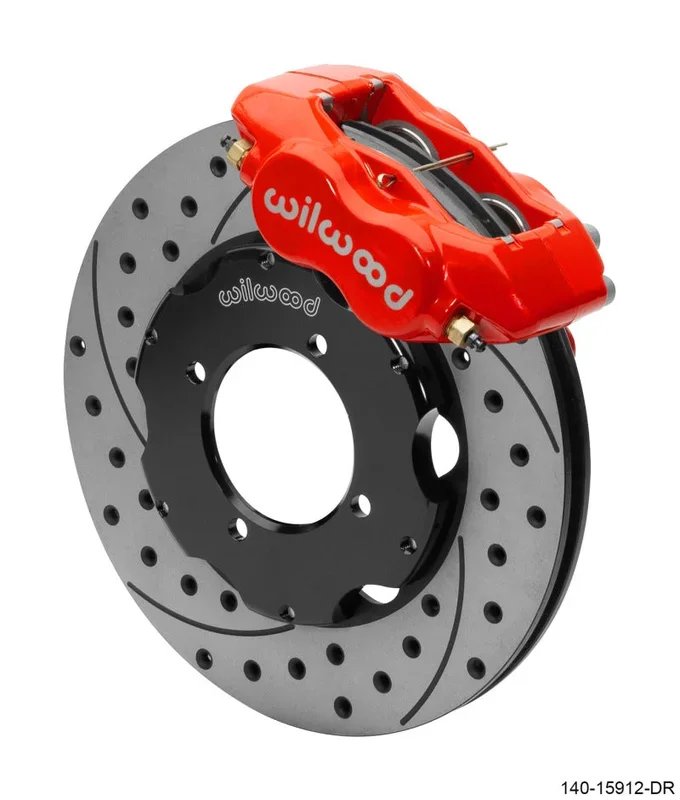 Wilwood Dynalite Front Big Brake Kit 11.00in SRP Drilled & Slotted Rotors – Red