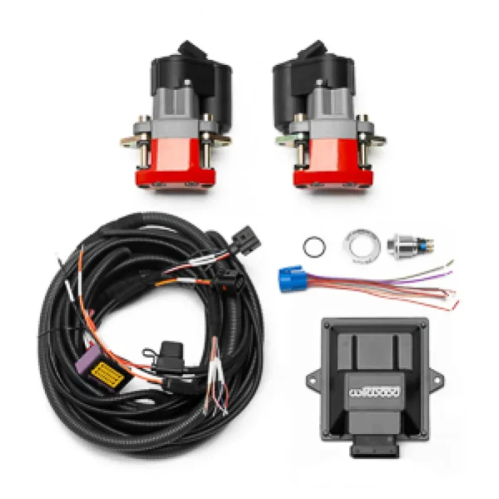 Wilwood Electronic Parking Brake Rear Retrofit Kit w/ Switch Harness – Red Powder Coat Caliper