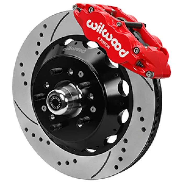 Wilwood Forged 6 Piston Red Superlite Caliper, SRP 72 Vane Vented Spec37 Drilled & Slotted Rotor – 1