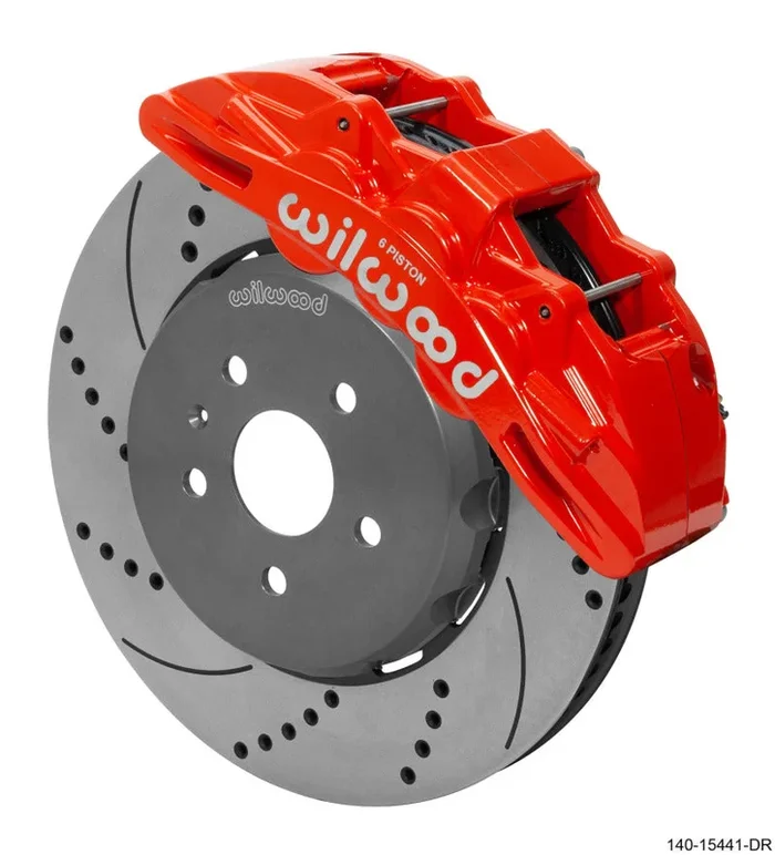 Wilwood SX6R Front Brake Kit 15in SRP Drilled/Slotted Rotor – Red