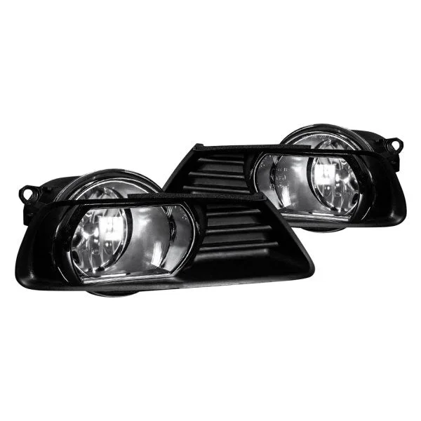 Winjet Fog Lights Chrome Ring Toyota Camry (2007-2009) [Wiring Kit Included] Clear