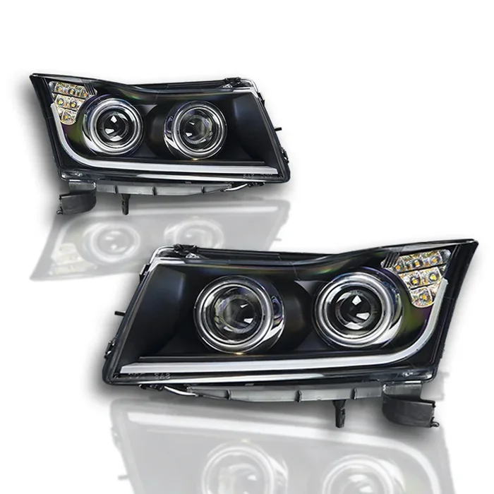 Winjet Projector Headlights Chevy Cruze (2011-2016) Black Housing w/ Clear Lens