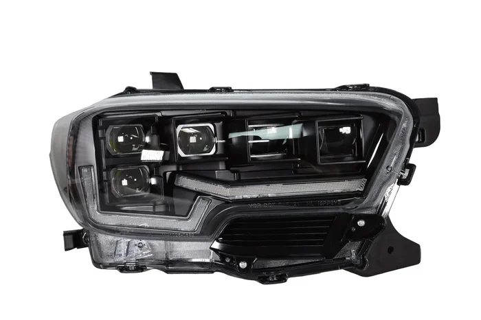 Winjet Renegade Projector Headlights Toyota Tacoma (16-21) Full LED w/ LED Sequential DRL Light Bar