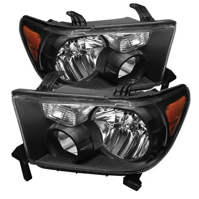 Xtune Headlights Toyota Tundra (07-13) [OEM Style] Black / Black Smoked / Smoke w/ Amber Turn Signal Lights