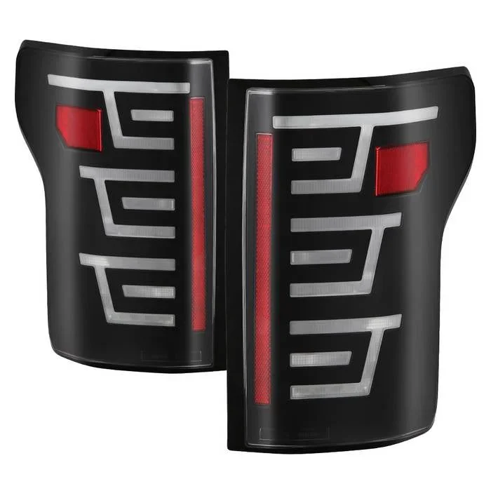 Xtune Tail Lights Ford F150 (15-17) F150 Raptor (15-18) [Light Bar LED] Black / Black Smoked / Chrome