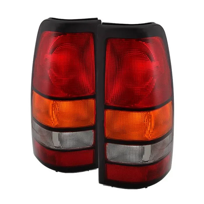 Xtune Tail Lights GMC Sierra 1500/ 2500/ 3500 Fleetside (04-06) [OEM Style] Clear Red